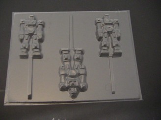 260sp Robot Changing Dude Chocolate Candy Lollipop Mold